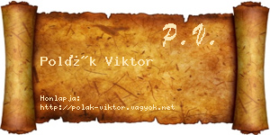 Polák Viktor névjegykártya